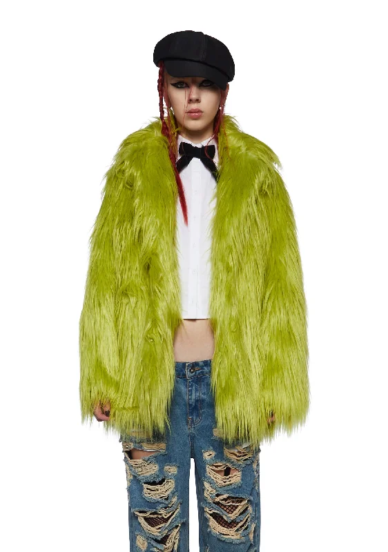 Women's Resort Garments Toxic Spill Fuzzy Coat