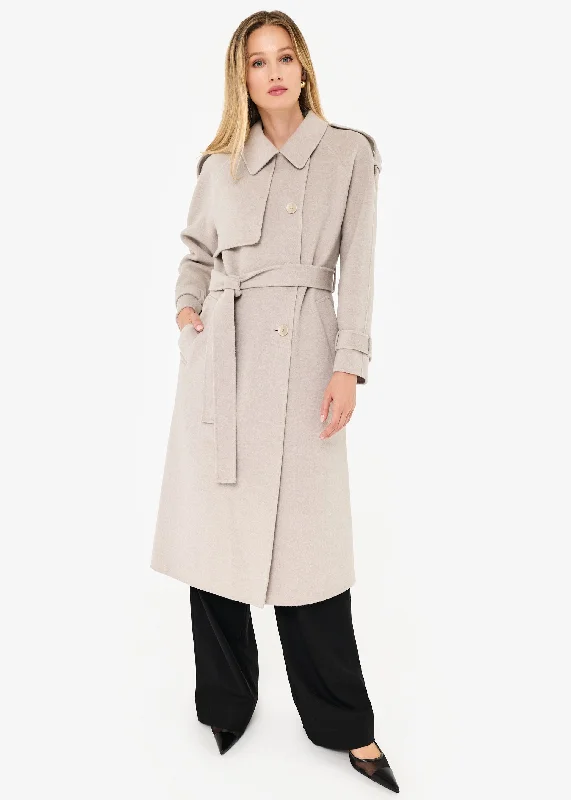 Women's High-Fashion Garments Yennifer Trench Coat Vapor