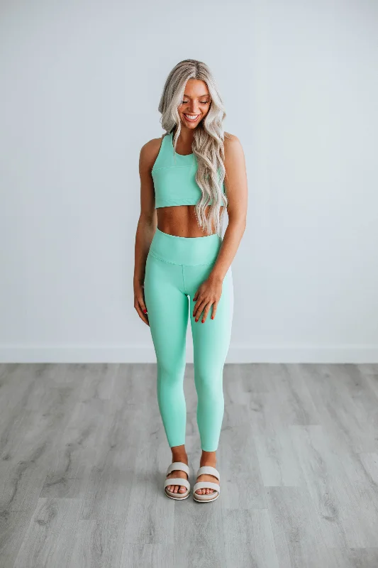 Charming Women's Holiday Apparel Rena Active Leggings - Mint