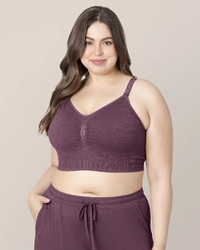 Women's Professional Clothes Sublime® Hands-Free Pumping & Nursing Bra | Burgundy Plum