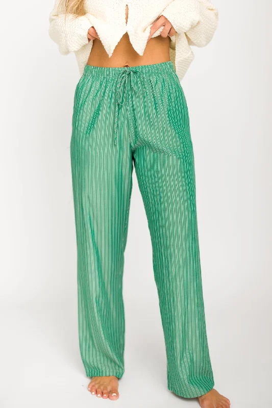 Women's Clothing Gina Striped Boxer Pants in Green