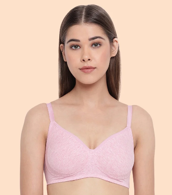 Women's Night-Out Outfit Enamor Fab-Cool A042 Side Support Shaper  Stretch Cotton Everyday Bra for Women- High Coverage, Non Padded and Wirefree - Orchid Melange