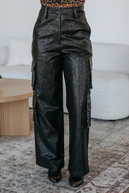 Women's Night-Out Clothes Suki Cargo Leather Pants