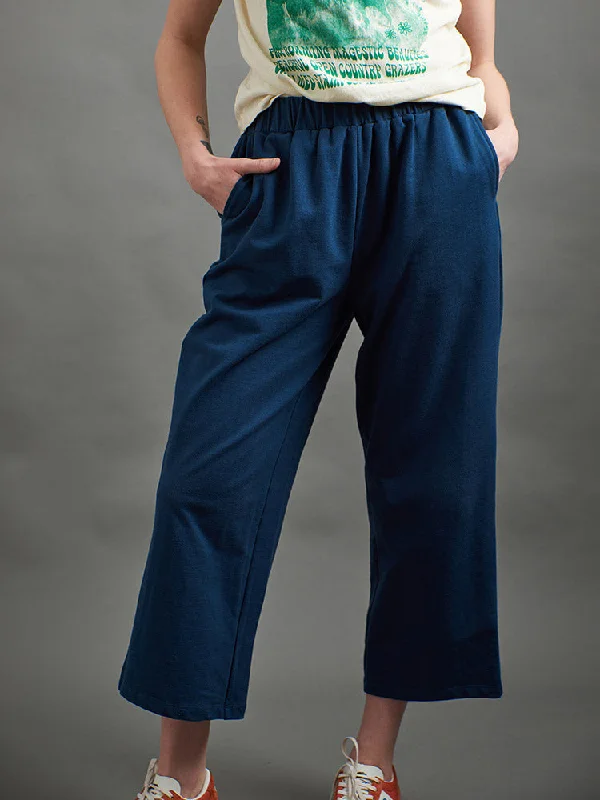 Women's Cozy Clothes Fae Wide-Leg Pant - Loop Knit Blue