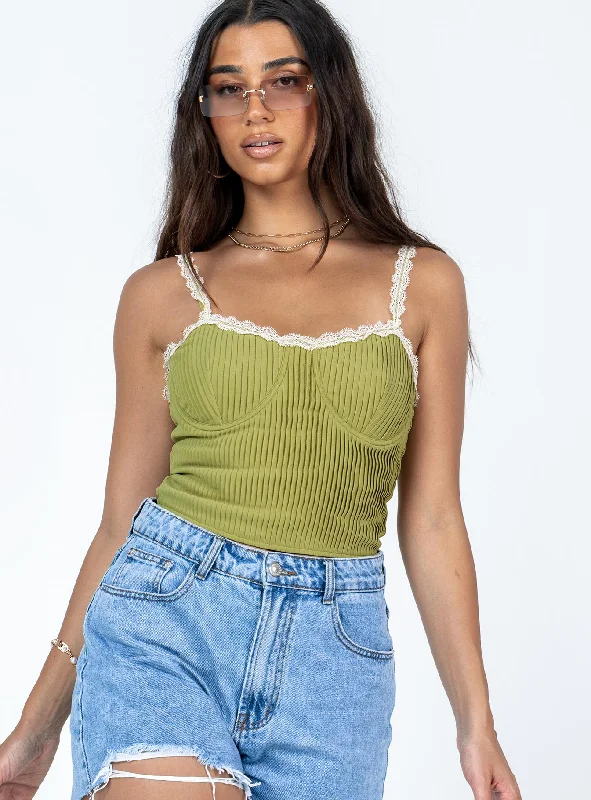 Women's Comfortable Clothes For Weekends Arielle Bustier Green