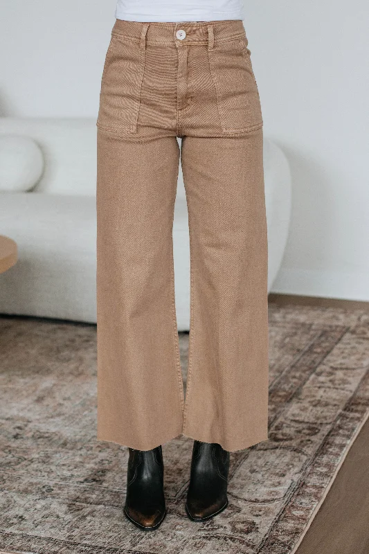 Women's Professional Garments Chasity Wide Leg Pants - Khaki