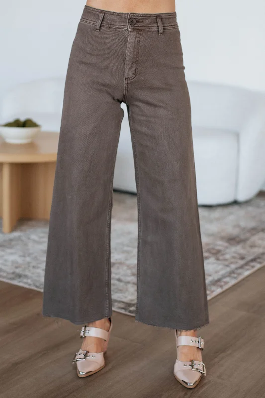 Women's Athleisure Apparel Linsley Wide Leg Pants - Mocha