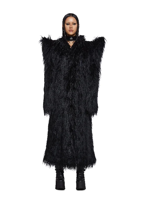 Elegant Women's Evening Garments Doomsday Faux Fur Coat