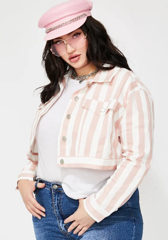 Women's Seasonal Apparel Good Feelz Striped Jacket