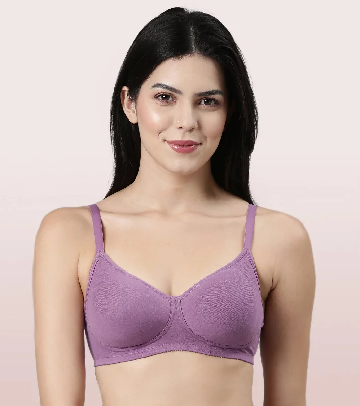 Women's Office Attire Enamor Fab-Cool Stretch Cotton Everyday Bra for Women- High Coverage, Non Padded and Wirefree