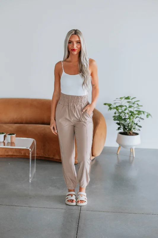 Women's Clothes And Garments Amira Joggers - Taupe