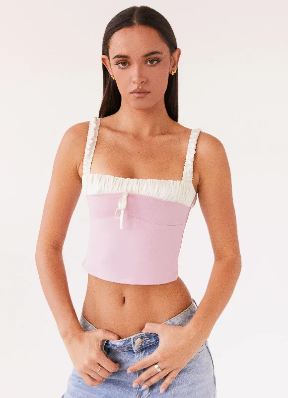 Trendy Athleisure Clothing For Women Ryder Bustier Top - Pink