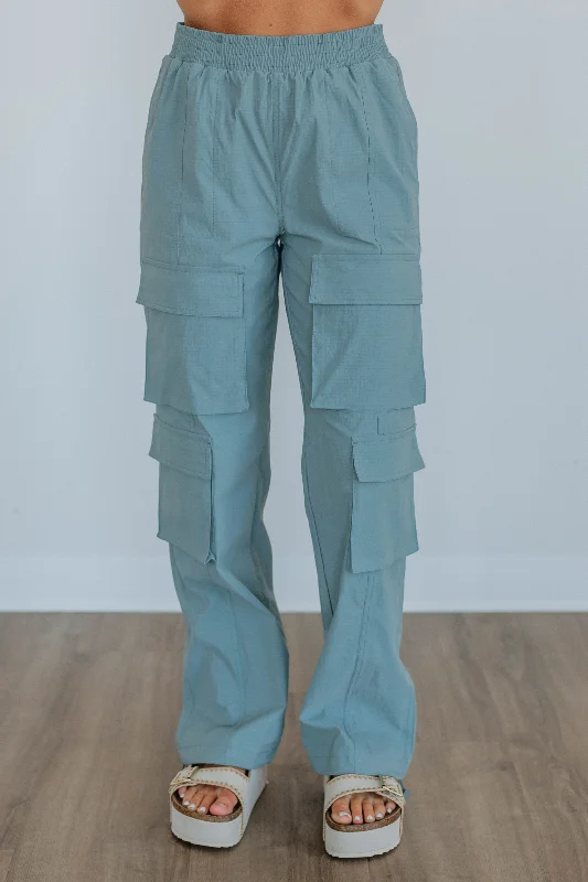 Women's Evening Clothes Waylon Cargo Pants - Dusty Blue