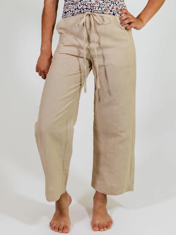 Classic Clothes For Women Emmy Drawstring Pant - Birch Linen