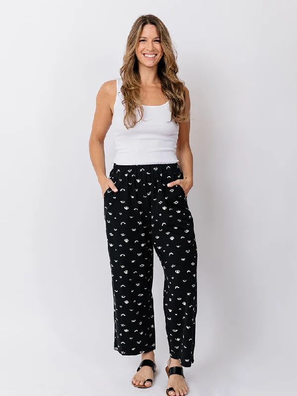 Fashionable Women's Clothing Fae Wide Leg Pant - Onyx Eyes