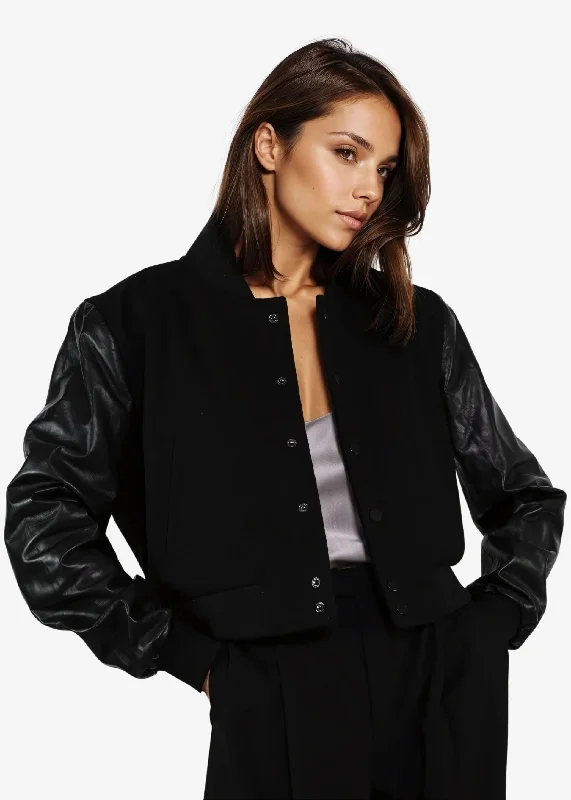 Women's Everyday Attire Tate Bomber Jacket Black