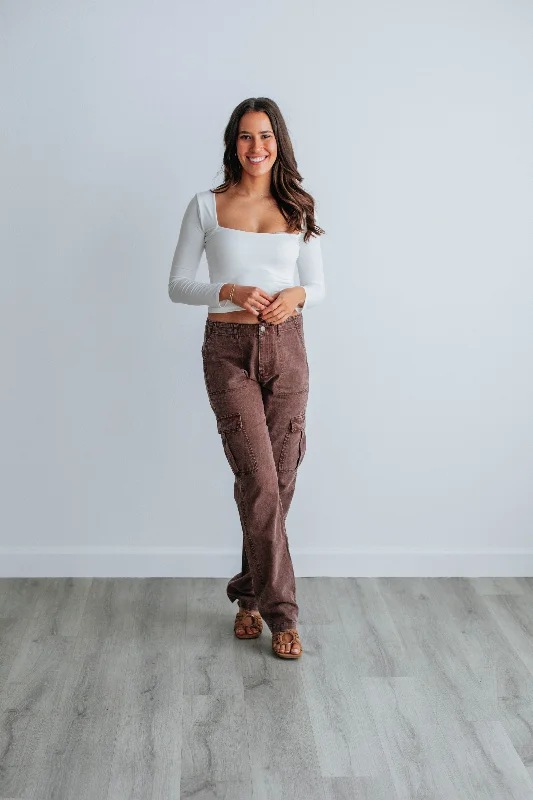 Women's Clothing Sets Kyson Cargo Pants - Chocolate