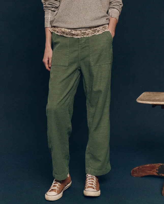 Women's Relaxed Outfit The Admiral Pant. -- Classic Army