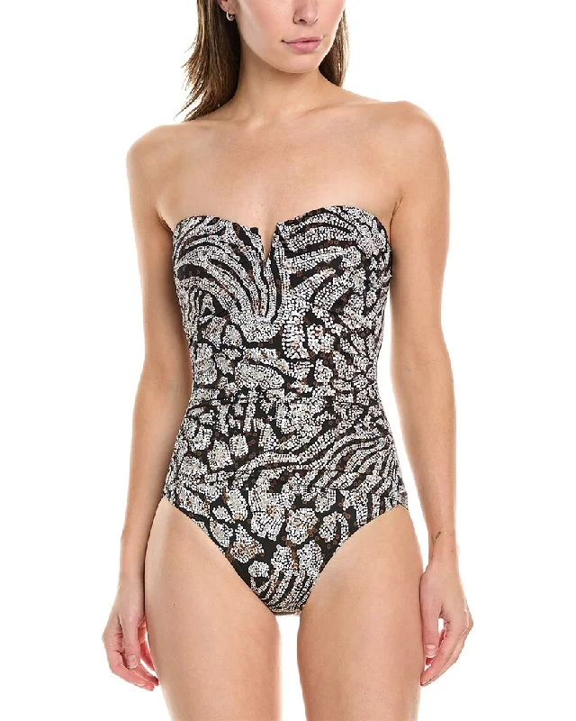 Women's Casual Clothing For Lounging Tommy Bahama Playa Brava V-Front Bandeau One-Piece