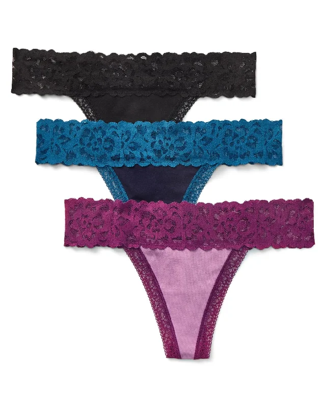 Women's Urban Clothing Kourtney Women's Plus-Size Thong Thong Panties (Pack Of 3)