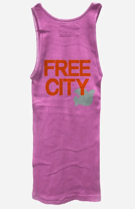 Women's Casual Outfit Free City RTU 1999 Supervintage Tank in Pinklips