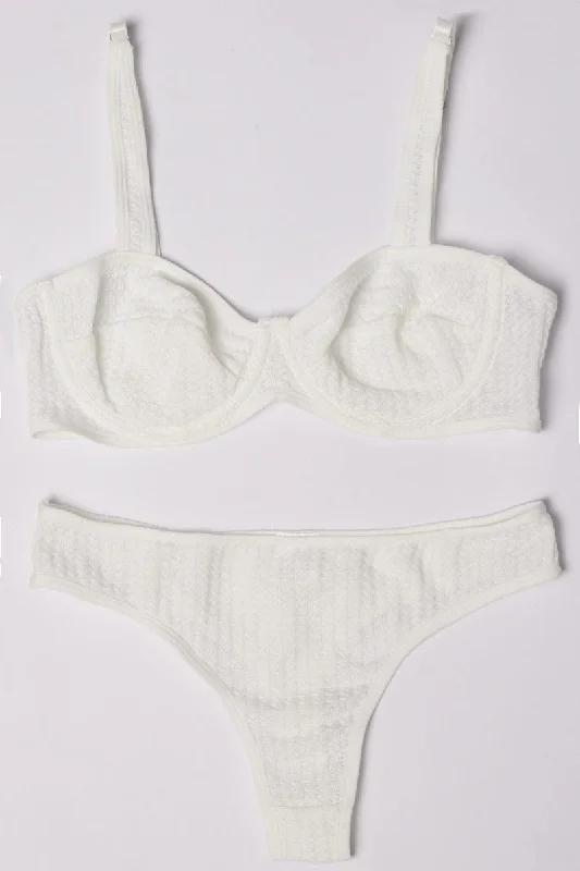 Women's Vintage Garments White Lingerie Set