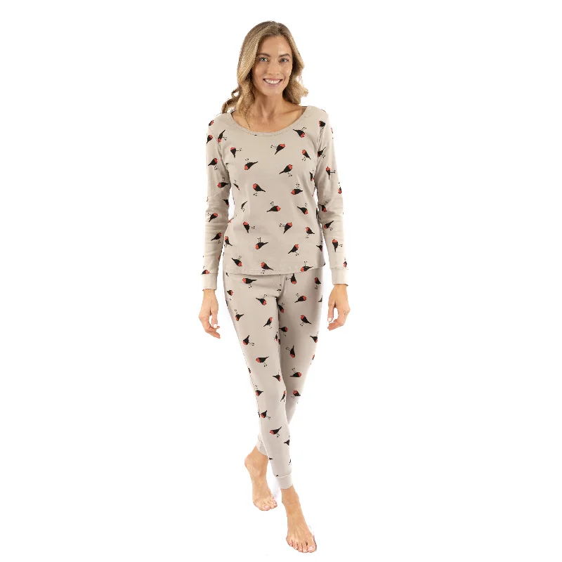 Stylish Women's Garments Womens Two Piece Cotton Pajamas Birds