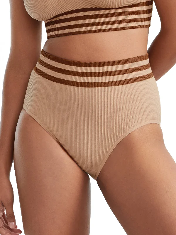 Women's Travel Garments Bare Women's The Ribbed Seamless High-Waist Brief