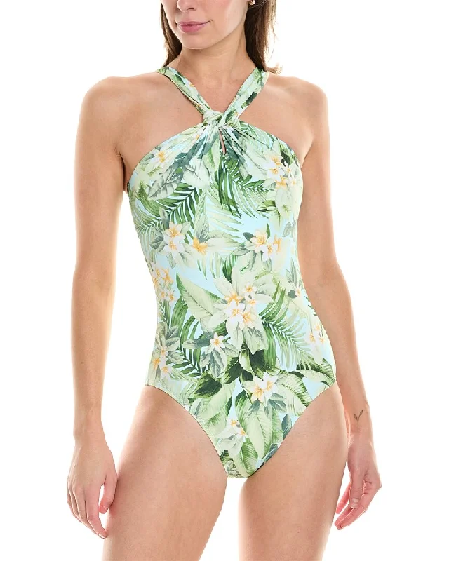 Women's Romantic Outfit Tommy Bahama Paradise Fronds High-Neck One-Piece