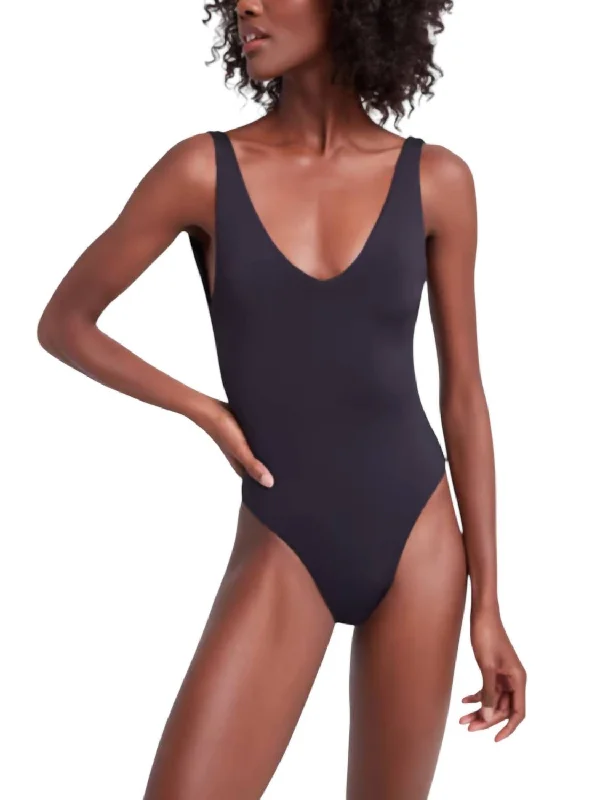 Women's Holiday Outfit Leticia Maillot Swimsuit In Black