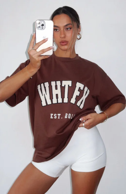 Affordable Women's Garments Give It Away Oversized Tee Espresso