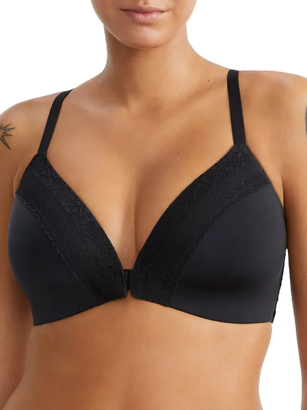 Women's Transitional Attire Bare Women's The Wire-Free Front Close Bra with Lace