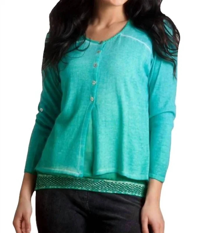 Affordable Women's Apparel Faux Layered Set In Teal