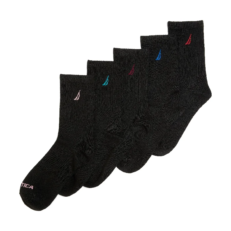 Elegant Women's Evening Garments Nautica Womens Crew Socks, 5-Pack