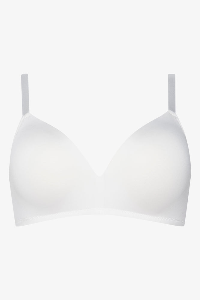 Women's Festive Attire Plus Size Padded Wire Free Bra White