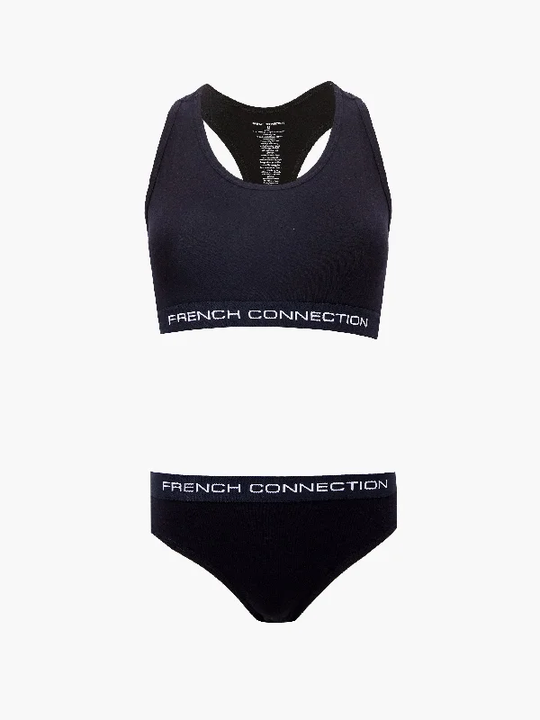 Women's Seasonal Attire French Connection Crop Top & Brief Set