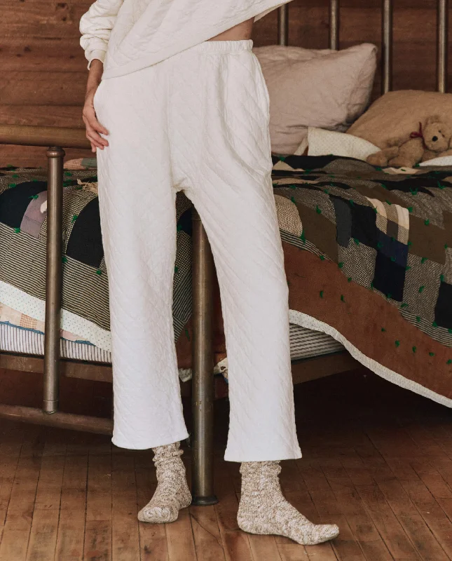 Women's Vacation Clothes The Quilted Pajama Pant. -- Washed White