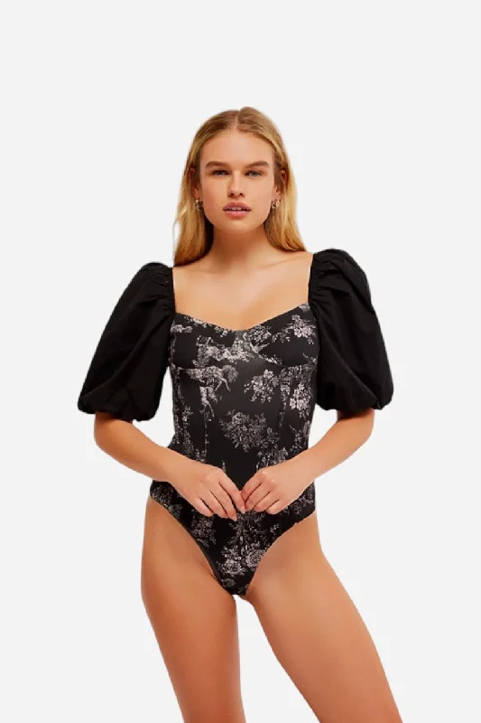 Stylish Clothes For Women Free People Prairie Rose Bodysuit Black Combo