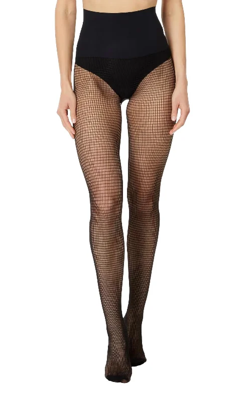 Women's Athletic Garments Square Net Tight In Black