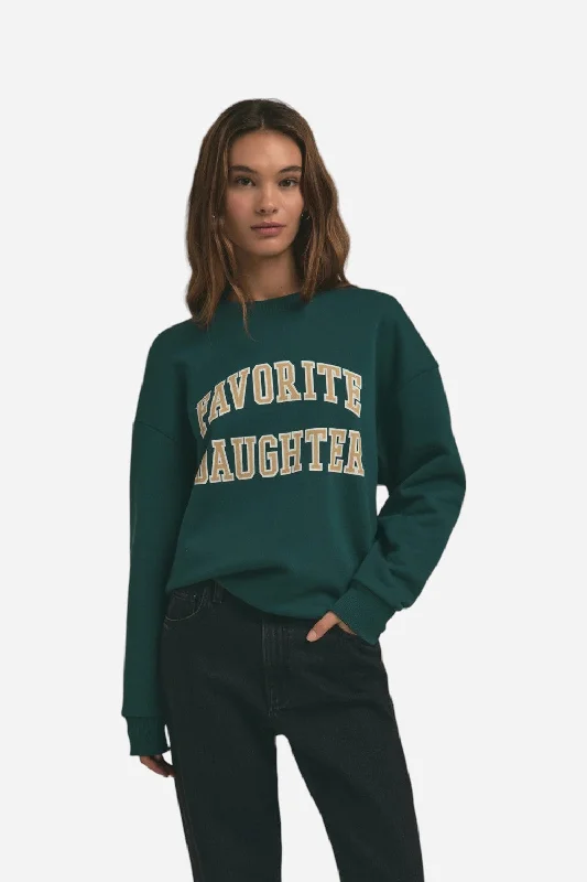 Chic Clothing For Women Favorite Daughter Collegiate Sweatshirt in Juniper