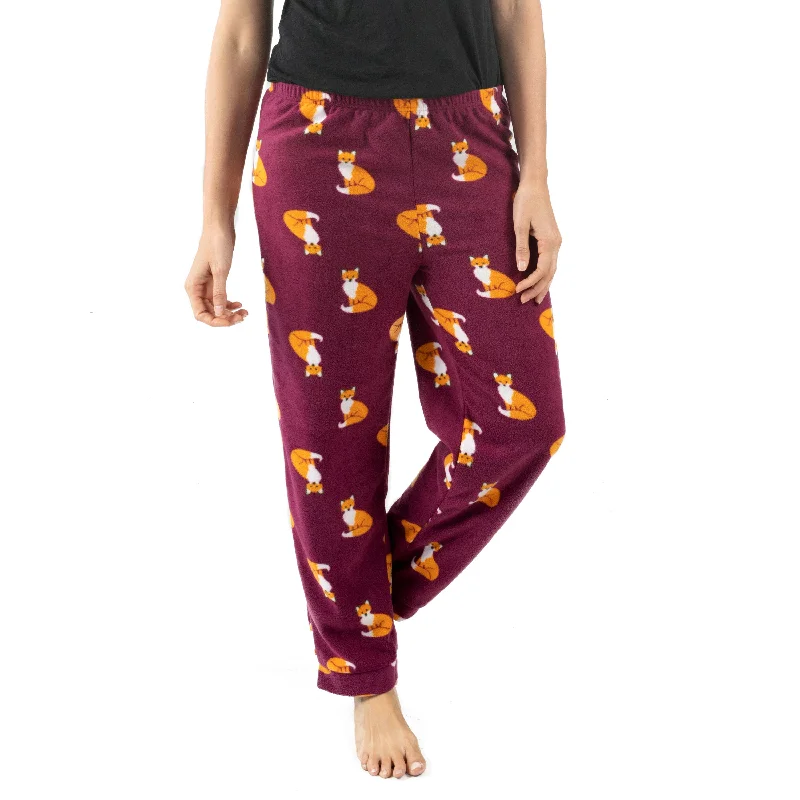 Stylish Outerwear Clothing For Women Womens Fleece Pajama Pants Fox