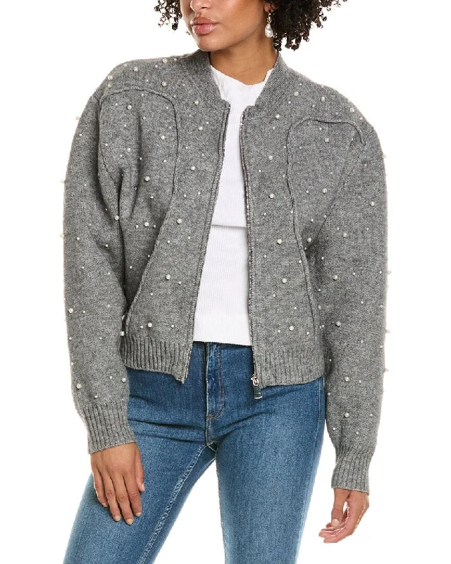 Women's Seasonal Wardrobe Clothing Madison Miles Pearl Bead Cardigan