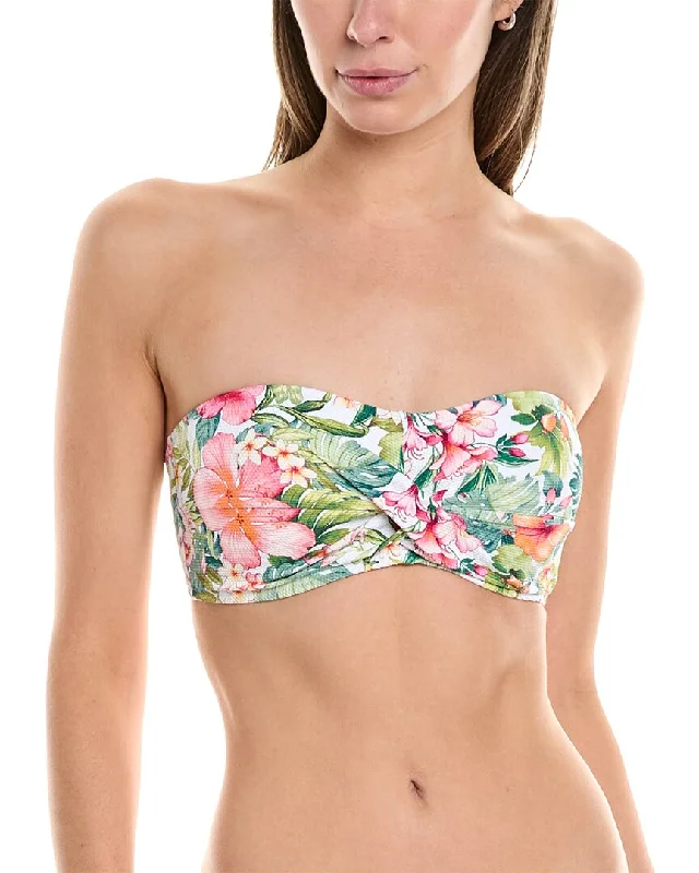 Women's Clothing Outfit Set Tommy Bahama Island Cays Flora Twist Bandeau Bikini Top