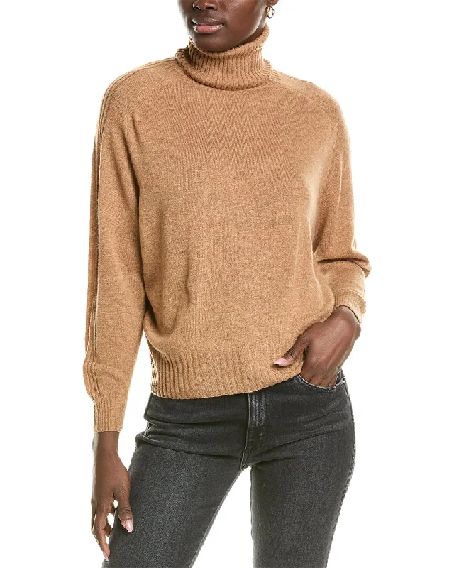 Women's Evening Attire Brodie Cashmere Wool & Cashmere-Blend Overarm Rib Roll Neck Jumper