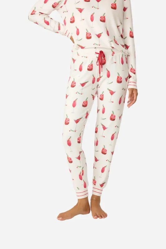 Women's Occasion Wear Clothing PJ Salvage Cranberries & Cocktails Jogger Pant