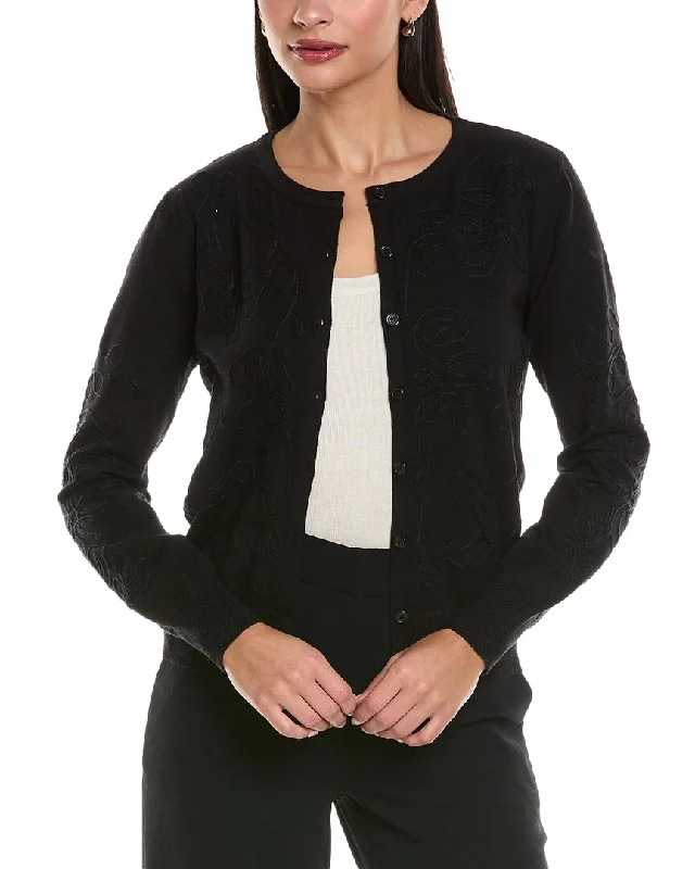 Women's Activewear Garments ANNA KAY Embroidered Cashmere-Blend Cardigan