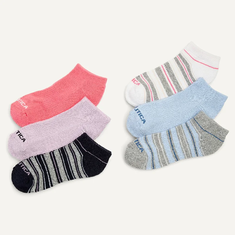 Women's Everyday Garments Nautica Womens Striped Lowcut Socks, 6-Pack