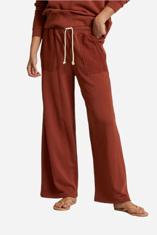 Women's Fashion Clothes Perfect White Tee Rosanna Reverse Pocket Pants in Russet