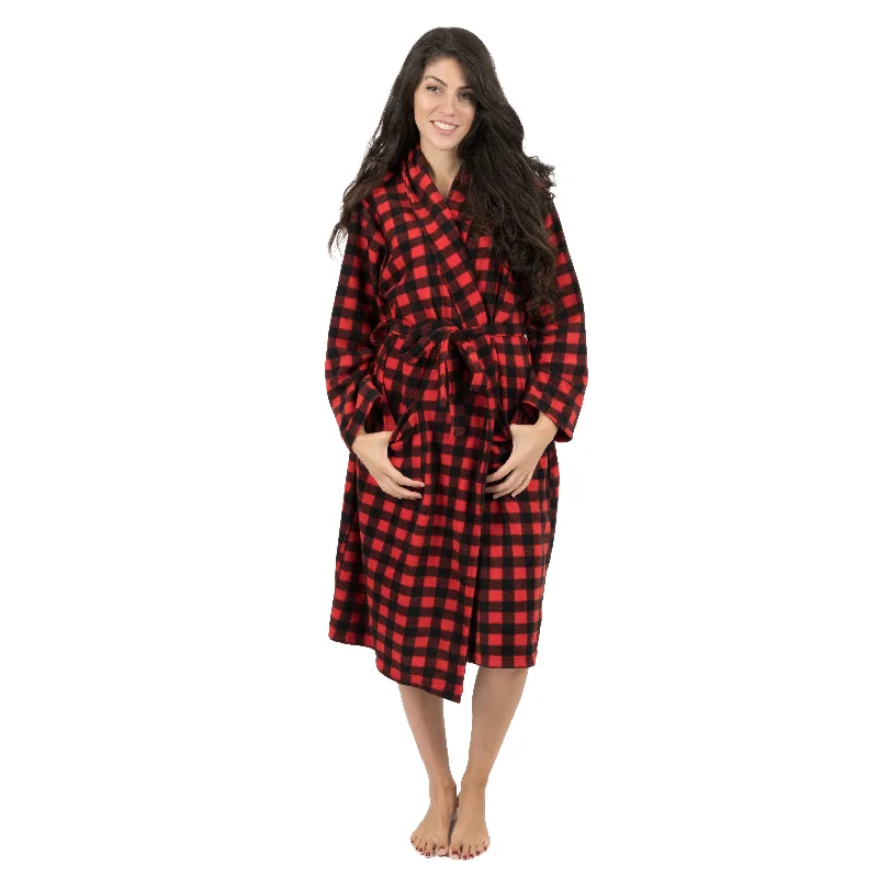 Comfortable Outfit For Women Christmas Womens Fleece Robe Plaid