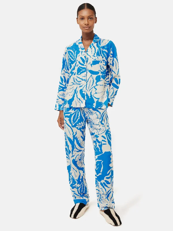 Affordable Women's Garments Strokes Floral Pyjama | Blue